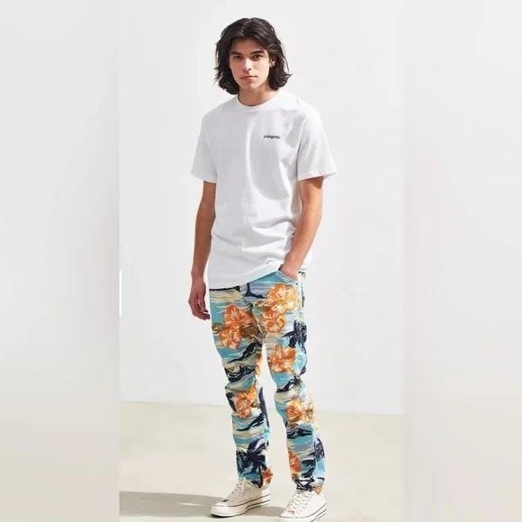 G-Star 5622 3D + Pharrell Williams Beach Hawaiian Floral Palm Tree Jeans Size 32 - Picture 16 of 16